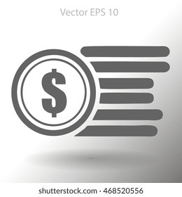 dollar coins vector illustration