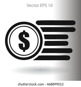 dollar coins vector illustration
