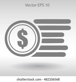 dollar coins vector illustration