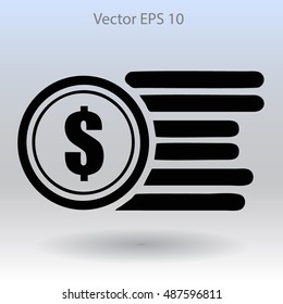 dollar coins vector illustration