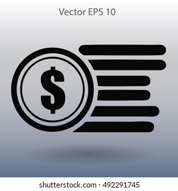 dollar coins vector illustration