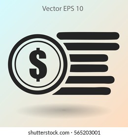 dollar coins vector illustration