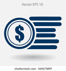 dollar coins vector illustration
