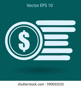 dollar coins vector illustration