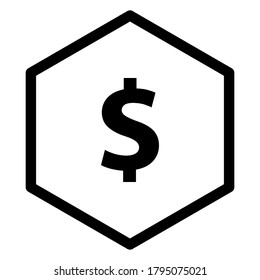 Dólar y peine en blanco
