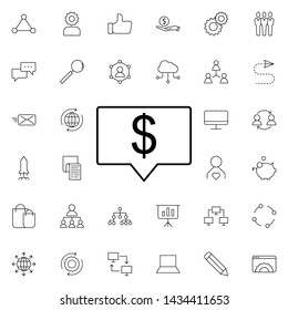 dollar communication icon. Universal set of business for website design and development, app development