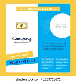 Dollar Company Brochure Template. Vector Busienss Template