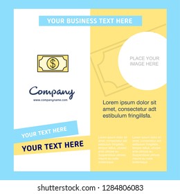 Dollar Company Brochure Template. Vector Busienss Template