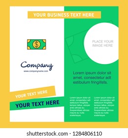 Dollar Company Brochure Template. Vector Busienss Template