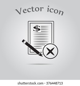 Dollar contract vector icon