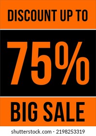 Dollar Coupon Sign or Label and voucher $ discount Money Saver Label, discount stamp Vector Illustration with cool font, black and orange background