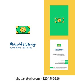 Dollar Creative Logo and business card. vertical Design Vector