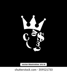dollar crown figures arrow