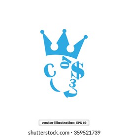 dollar crown figures arrow