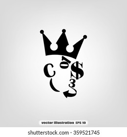 dollar crown figures arrow