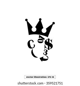 dollar crown figures arrow