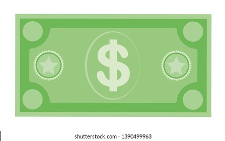 Dollar currency banknote icon, stock vector illustration. Dollar currency icon in flat style. Money cash. Dollar cash vector illustration on isolated background. Banknote bill business