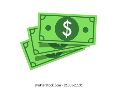 Dollar Currency Bills Green Cash Notes Financial Illustration Banking Investment Wealth