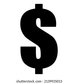 Icono plano de moneda de dólar aislado en fondo blanco