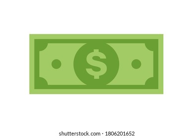 Dollar currency green cash. Vector isolated sign symbol. Vector dollar banknotes. Stock vector. EPS 10
