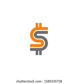 Dollar currency icon logo design inspiration vector template
