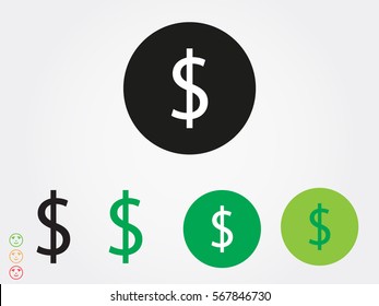 dollar, currency, icon, vector illustration eps10