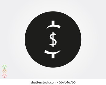 dollar, currency, icon, vector illustration eps10