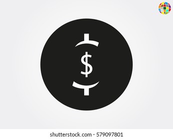 dollar, currency, icon, vector illustration eps10