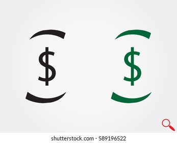 dollar, currency, icon, vector illustration eps10