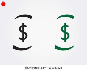 dollar, currency, icon, vector illustration eps10