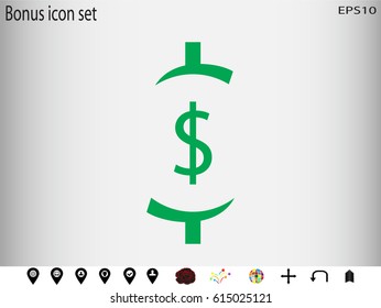 dollar, currency, icon, vector illustration eps10