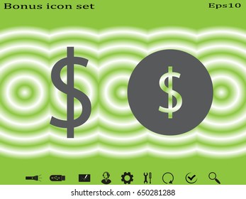 dollar, currency, icon, vector illustration eps10