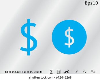 dollar, currency, icon, vector illustration eps10