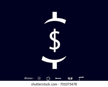 dollar, currency, icon, vector illustration eps10