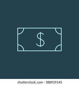 Dollar Currency  Line Icon. Eps-10.