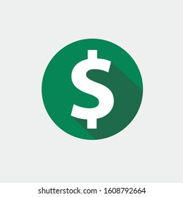 Dollar currency sign finance money army green vector icon