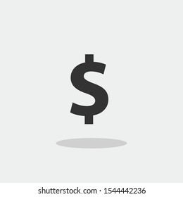 dollar currency sign vector icon flat isolated sign