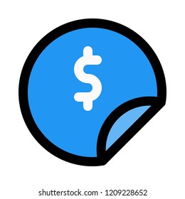 dollar currency sticker