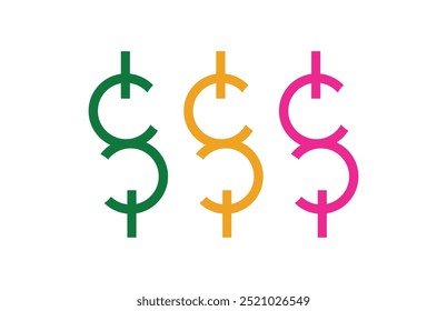 Dollar currency symbol and element background design