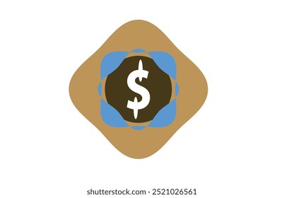 Símbolo monetário dólar e design de plano de fundo do elemento