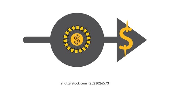 Dollar currency symbol and element background design