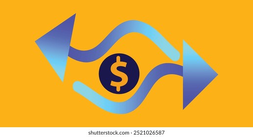 Dollar currency symbol and element background design