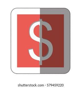 Dollar currency symbol icon image, vector illustration
