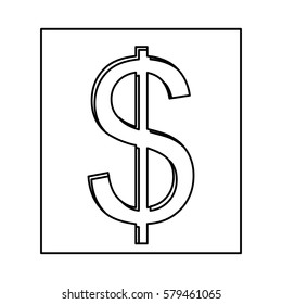 Dollar currency symbol icon image, vector illustration