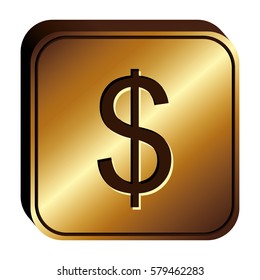 Dollar currency symbol icon image, vector illustration
