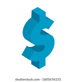 dollar currency symbol isolated icon vector illustration design