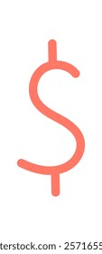 Dollar currency symbol signifies wealth and finance. This money symbol represents economic transactions and value in commerce. Suitable for business themes, this piece illustrates core monetary