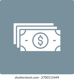 Icono de Vector de moneda de dólar. Se puede utilizar para aplicaciones de impresión, móviles y de Web.