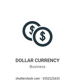 Dollar currency vector icon on white background. Flat vector dollar currency icon symbol sign from modern business collection for mobile concept and web apps design.