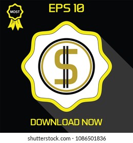 Dollar currency . Virtual currency Vector Icons in flat style. Money